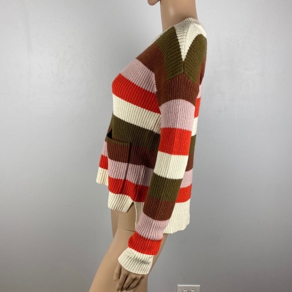 NEW MADEWELL STRIPED PULLOVER SWEATER - Picture 3 of 5